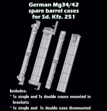 German Mg34/42 spare barrel cases for Sd. Kfz. 251 - 4.