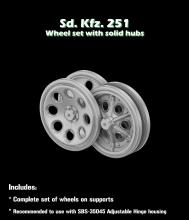Sd.Kfz 251. roadwheel set with solid hubs - 2.